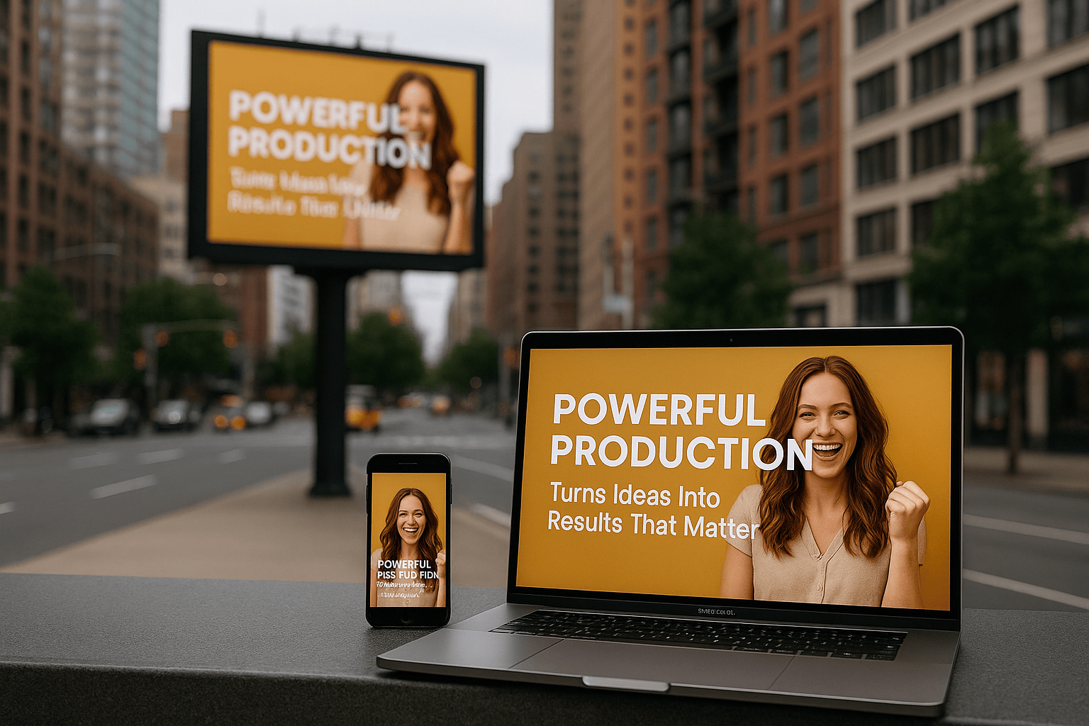 Powerful production campaign results displayed across multiple platforms