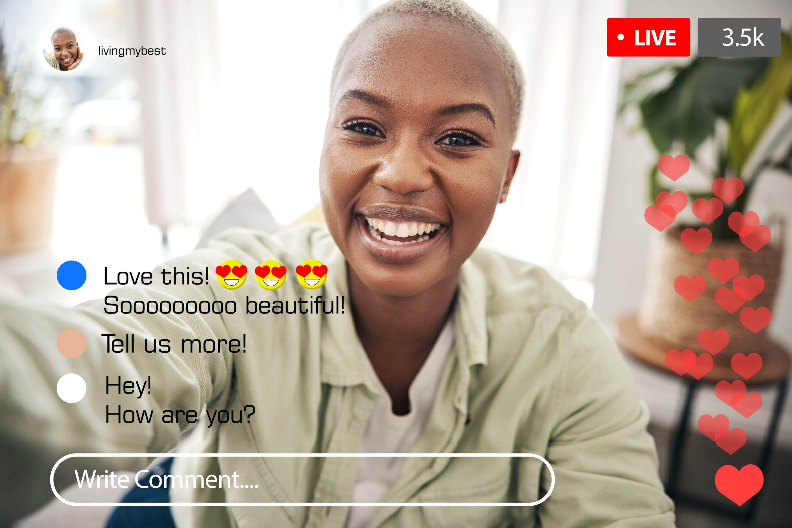 A snapshot of a brandβs online community interaction, such as a live stream or comments feed