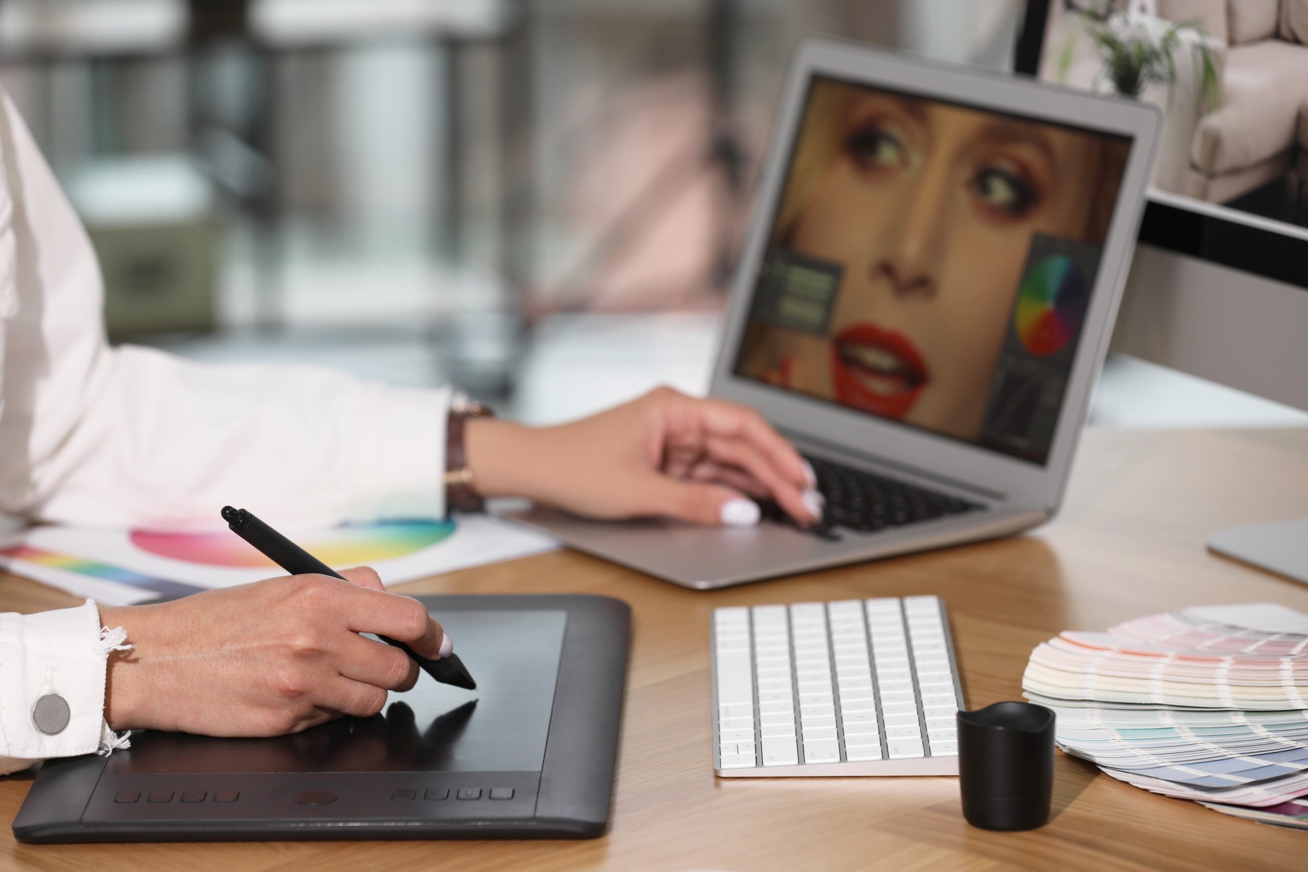 designer evaluating revision notes during a feedback cycle