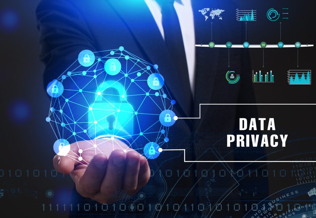 Illustration of first-party data being the key to unlocking personalized advertising in the new era of data privacy.