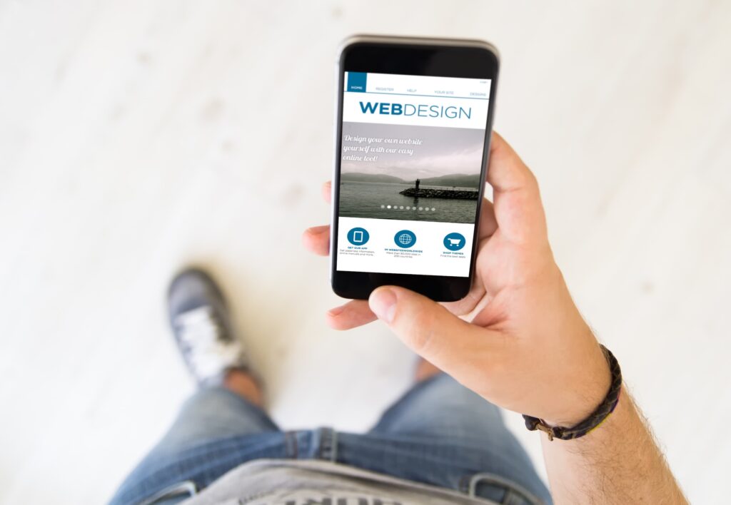 Well-designed mobile website experience with clear navigation and conversion elements